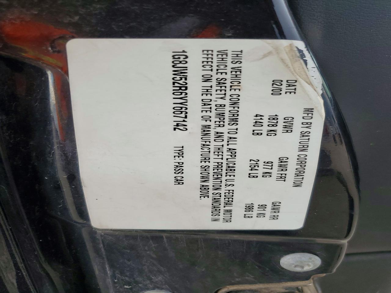 2000 SATURN Ls2