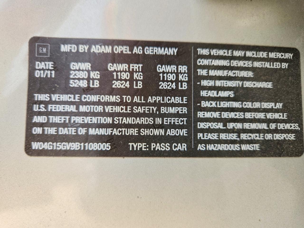 2011 BUICK Regal