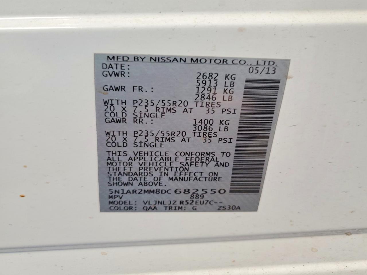2013 NISSAN PATHFINDER