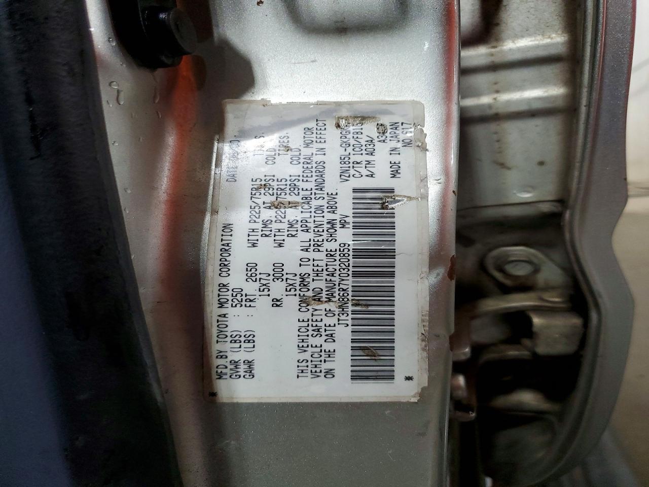 2000 TOYOTA 4Runner