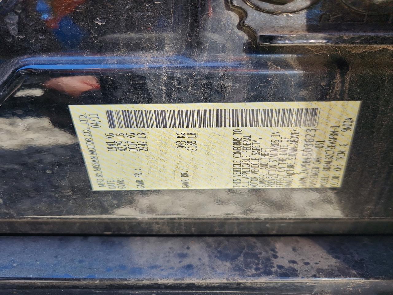 2011 NISSAN ALTIMA