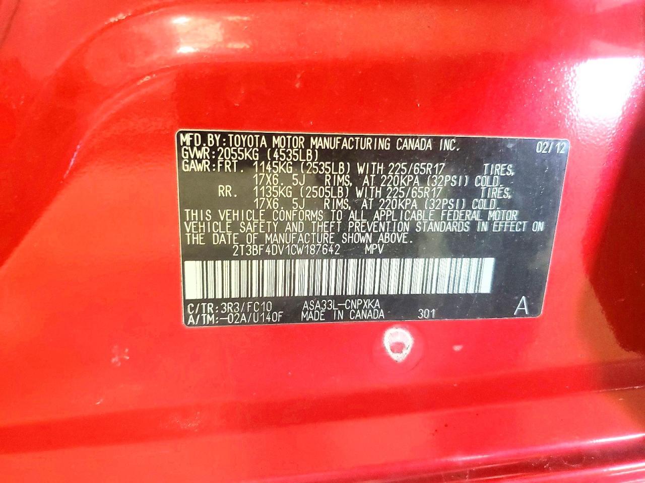 2012 TOYOTA RAV4