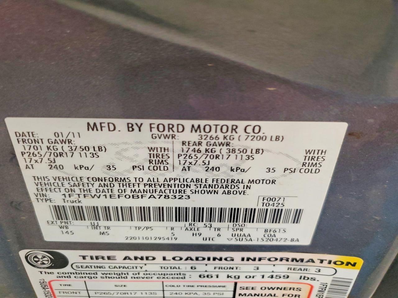 2011 FORD F-150