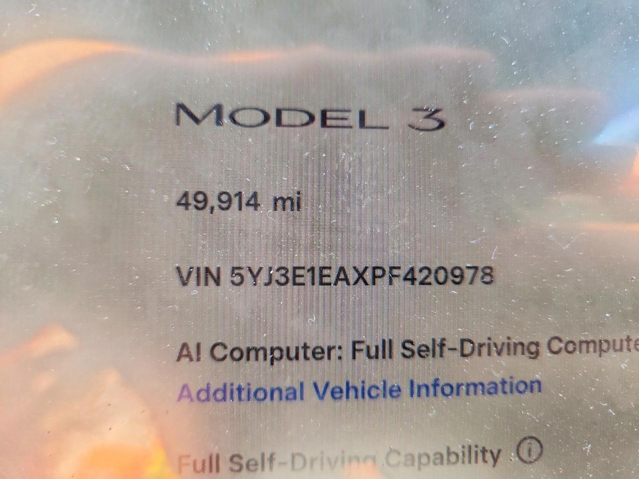 2023 TESLA MODEL 3