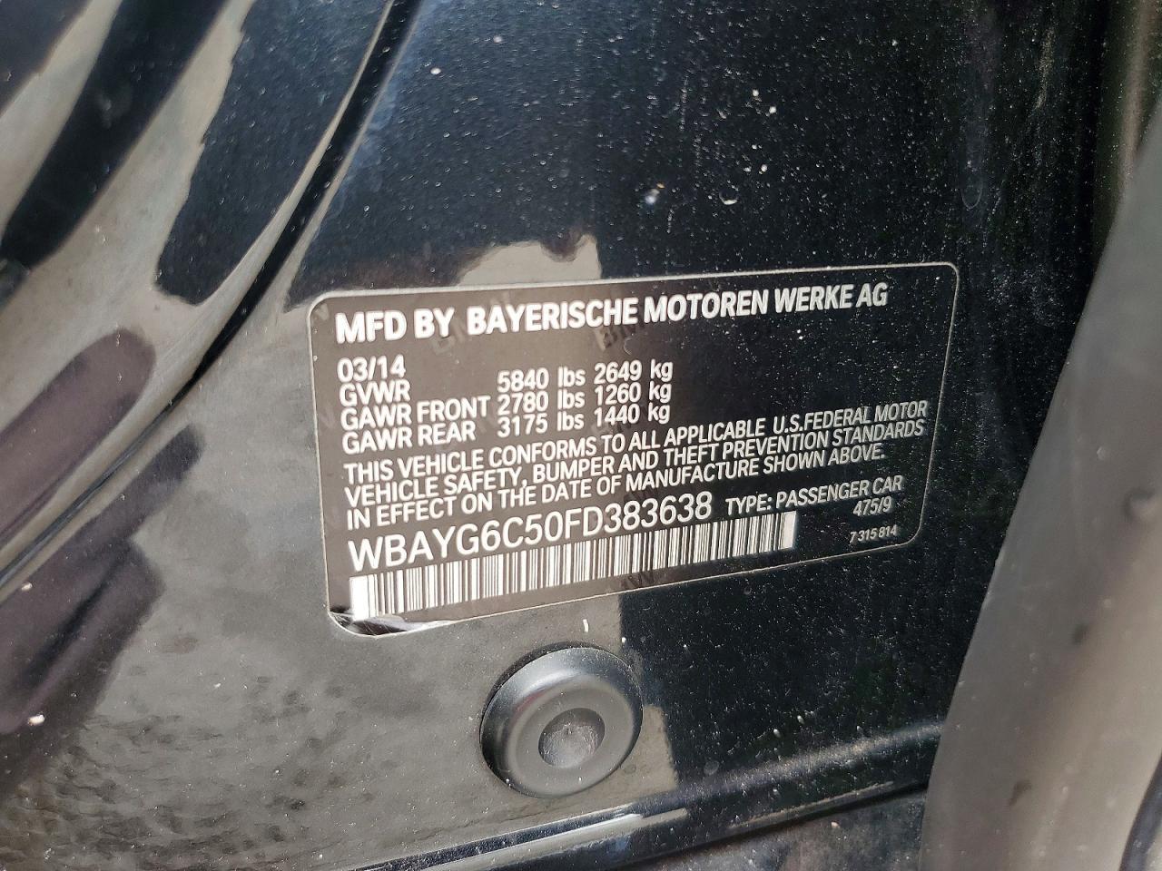 2015 BMW 7 series