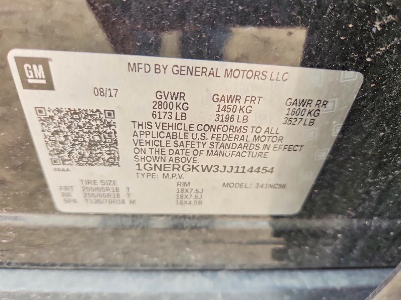 2018 CHEVROLET TRAVERSE