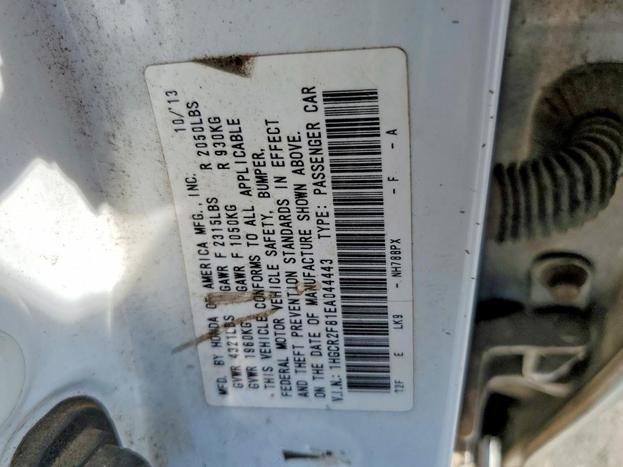 2014 HONDA ACCORD