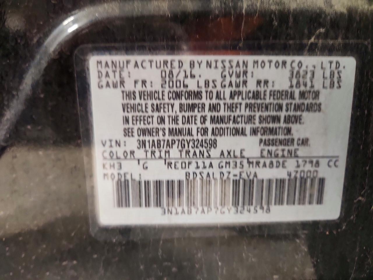 2016 NISSAN SENTRA