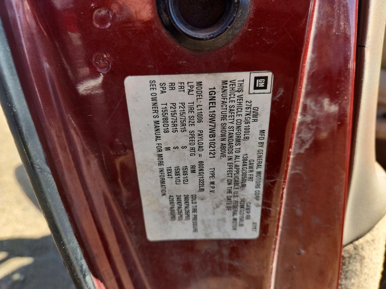 1998 CHEVROLET Astro