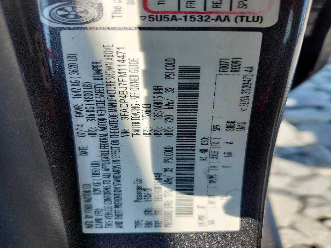 2015 FORD Fiesta