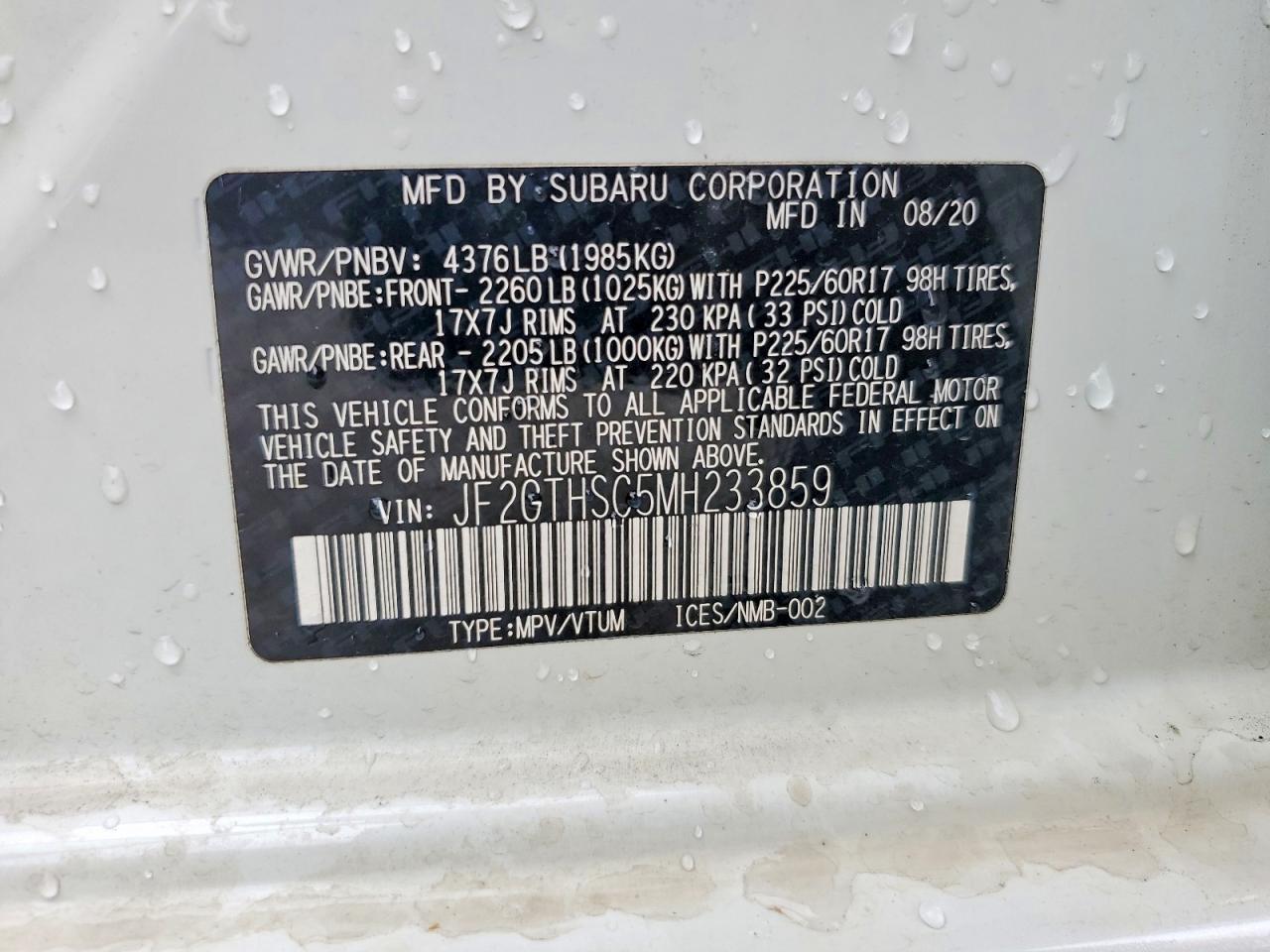 2021 SUBARU Crosstrek