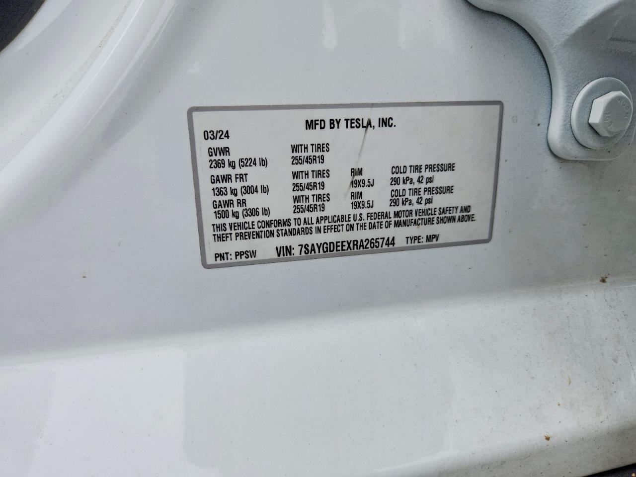 2024 TESLA MODEL Y