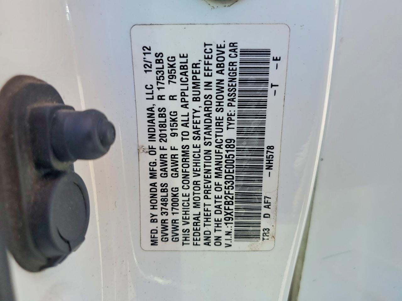 2013 HONDA CIVIC