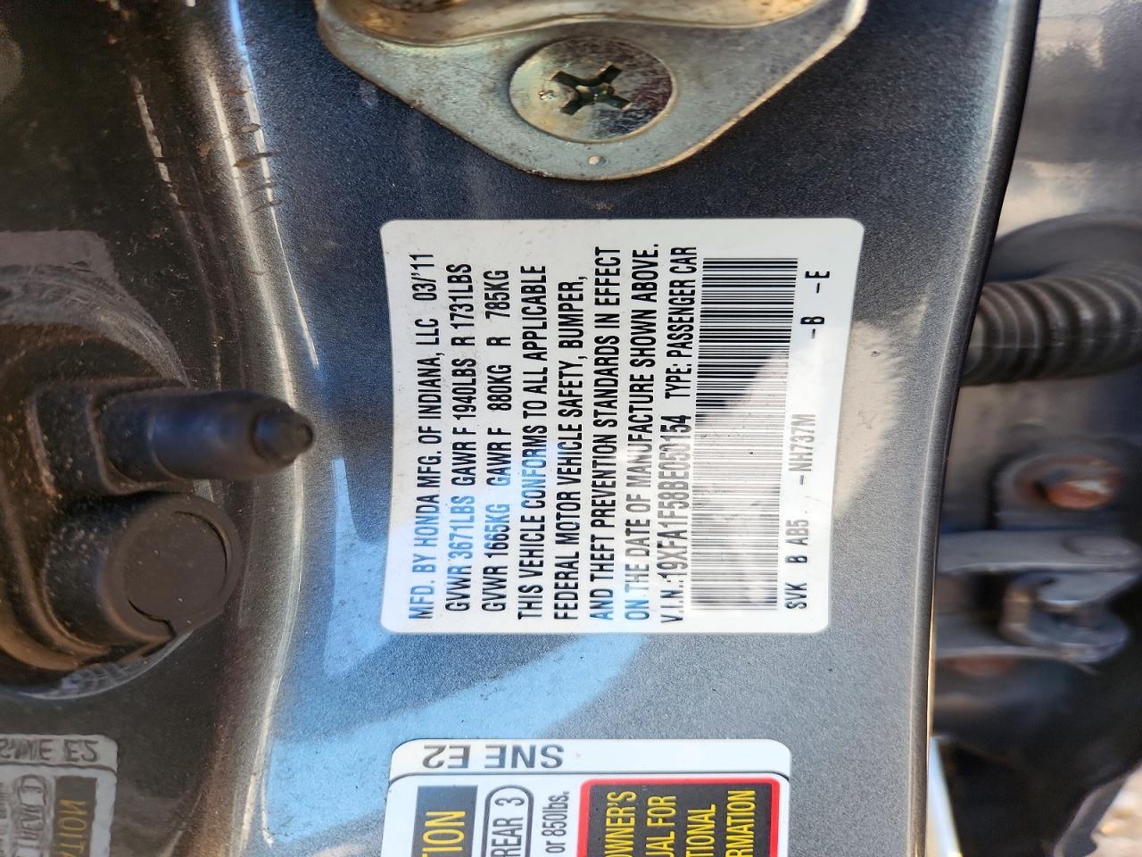 2011 HONDA CIVIC