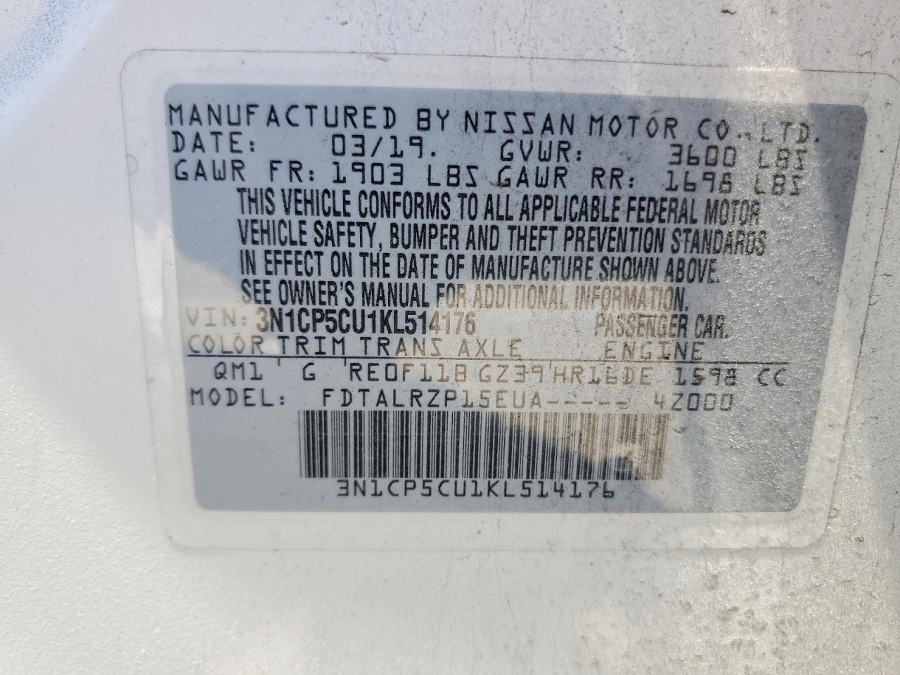 2019 NISSAN KICKS