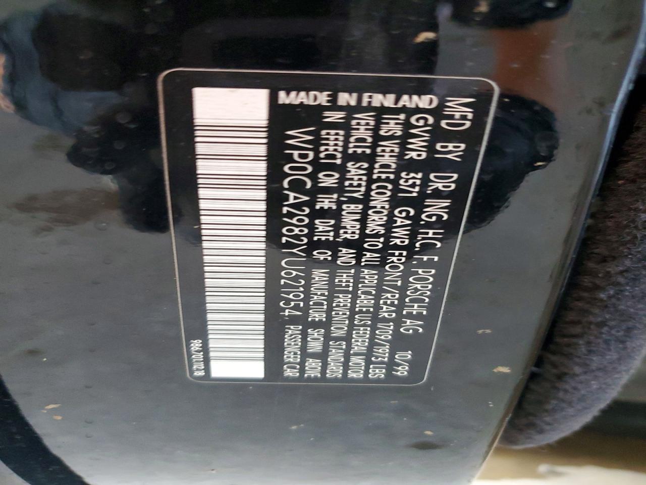 2000 PORSCHE Boxster