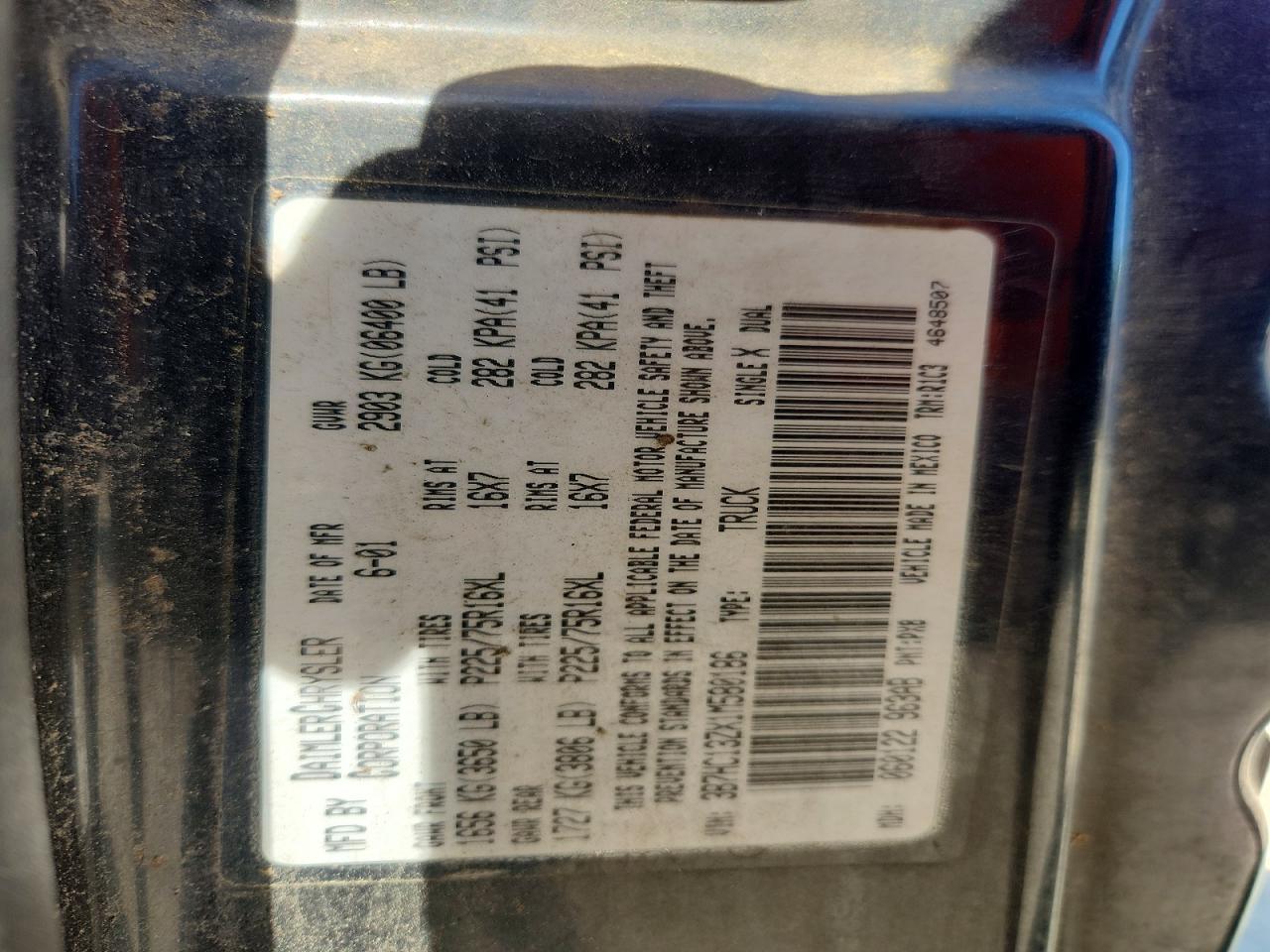 2001 DODGE RAM 1500