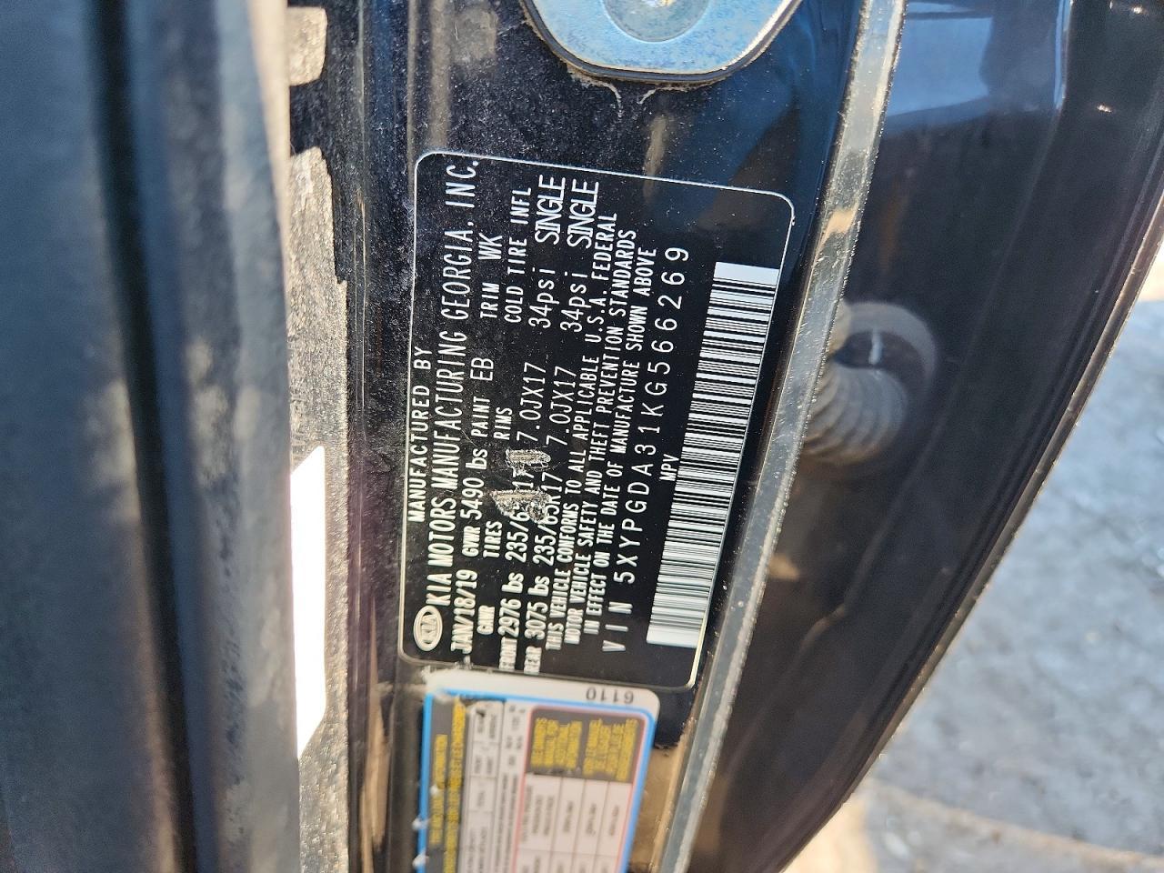 2019 KIA SORENTO