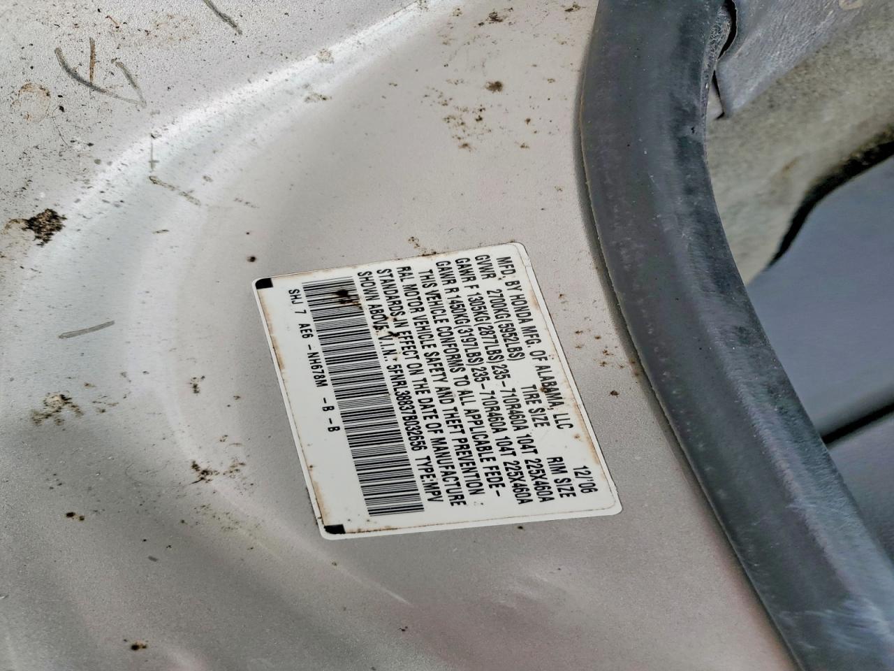 2007 HONDA ODYSSEY