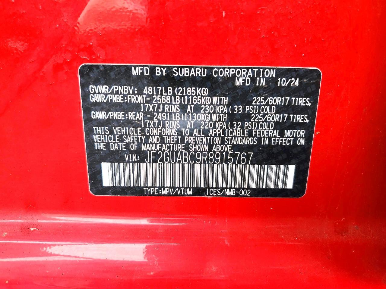 2024 SUBARU Crosstrek