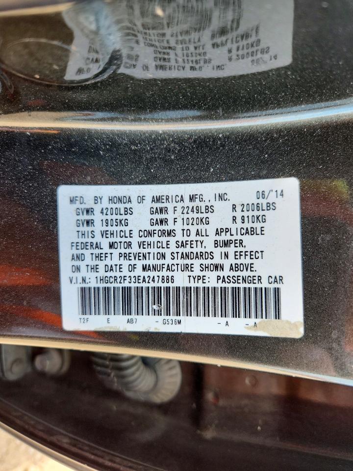 2014 HONDA ACCORD