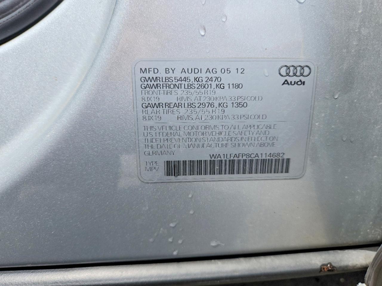 2012 AUDI Q5