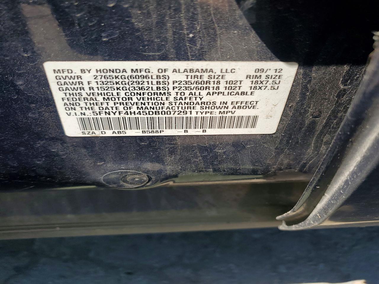 2013 HONDA PILOT