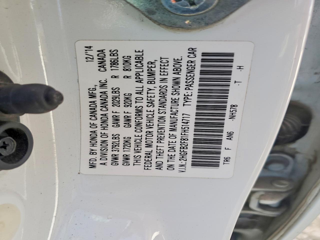 2015 HONDA CIVIC