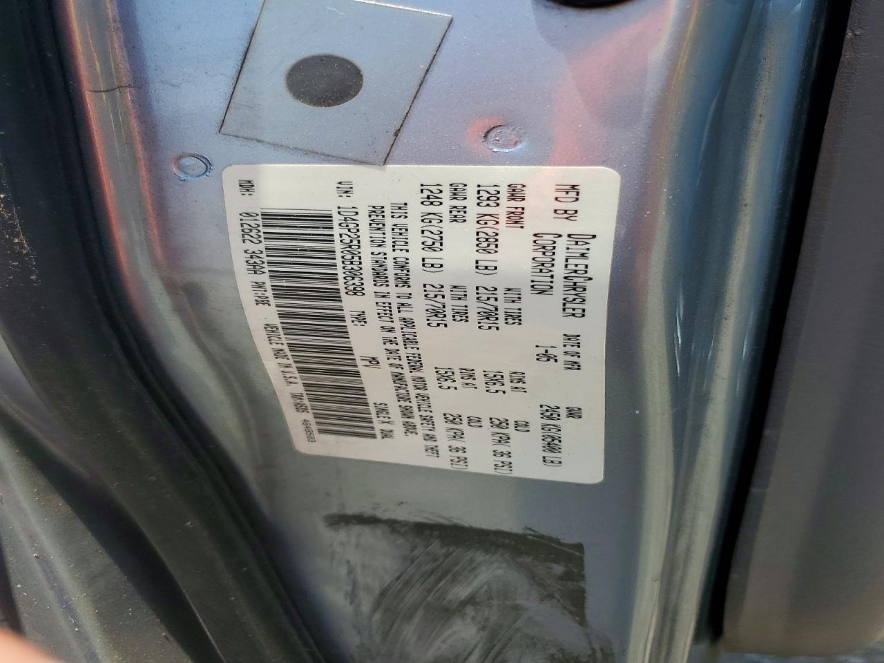 2005 DODGE CARAVAN