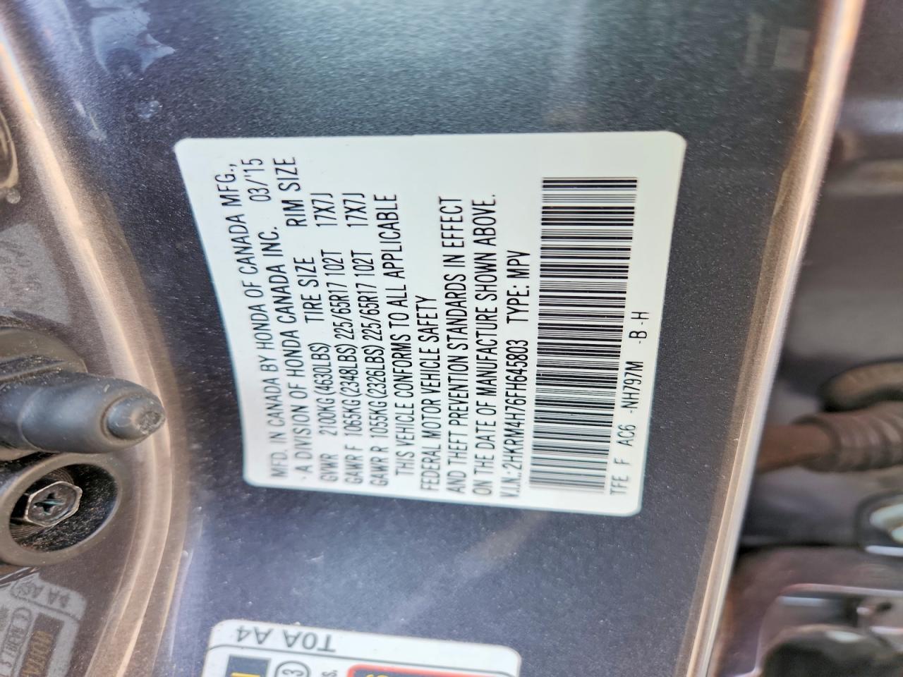 2015 HONDA CR-V