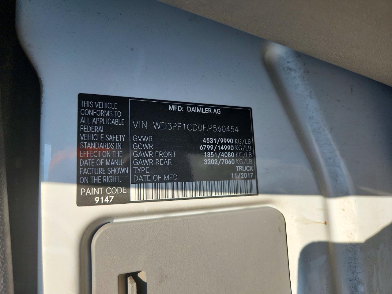 2017 MERCEDES-BENZ Sprinter