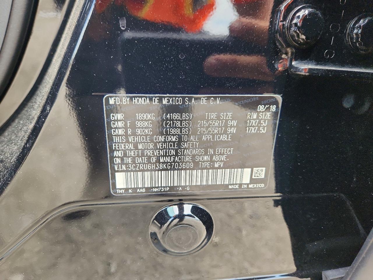 2019 HONDA HR-V