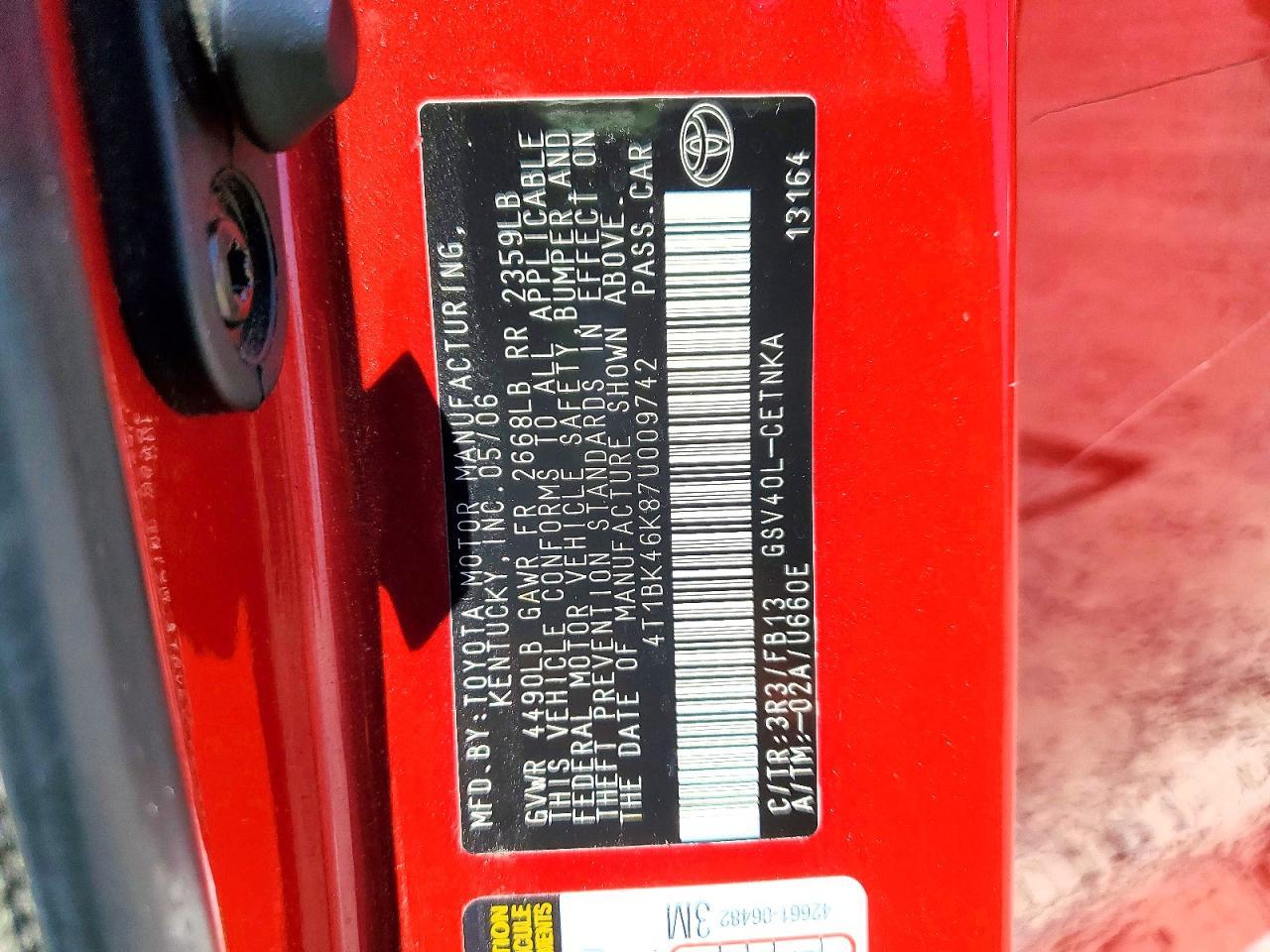 2007 TOYOTA CAMRY