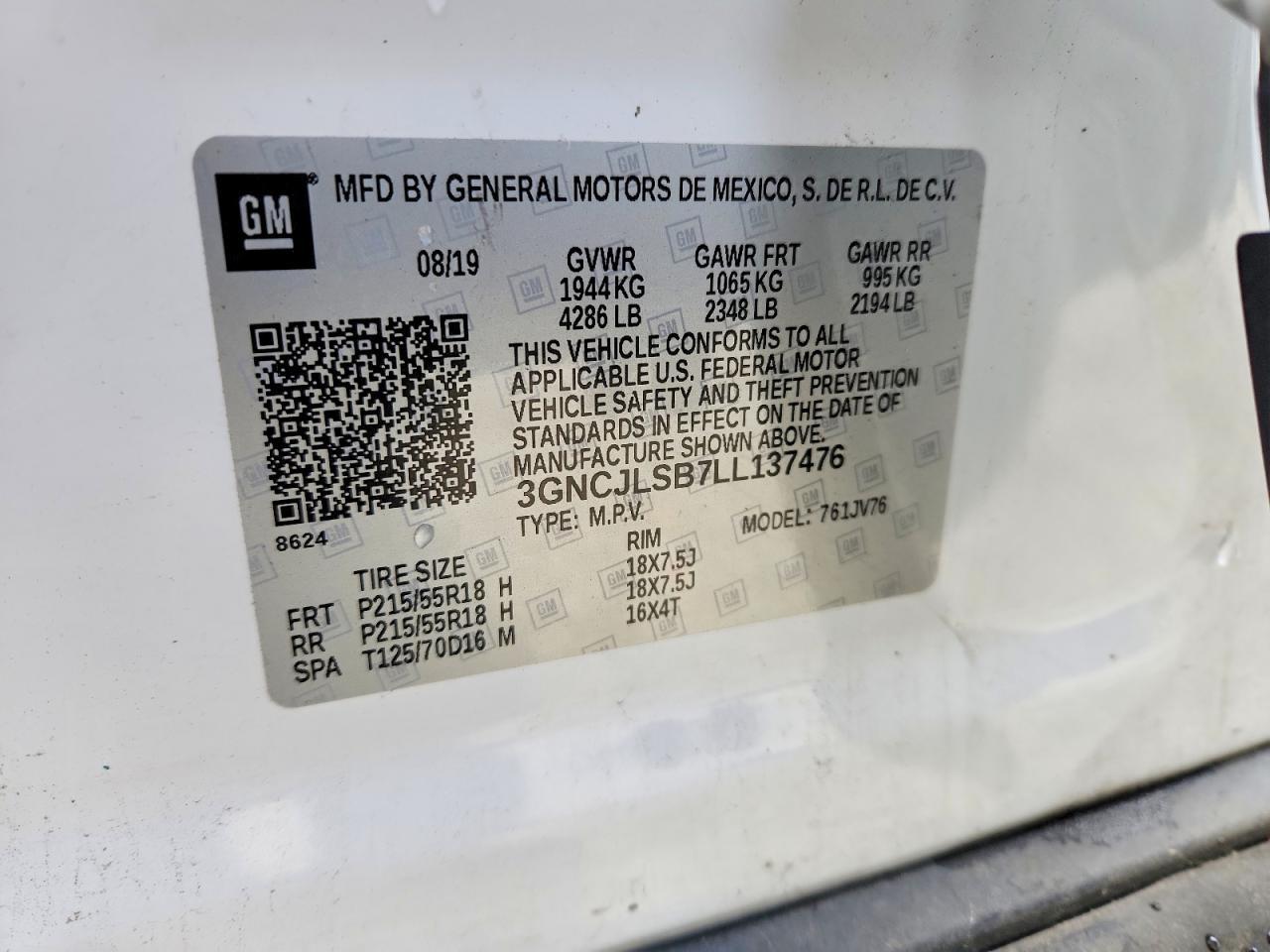 2020 CHEVROLET TRAX