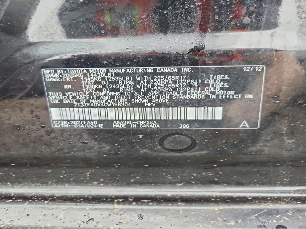 2012 TOYOTA RAV4