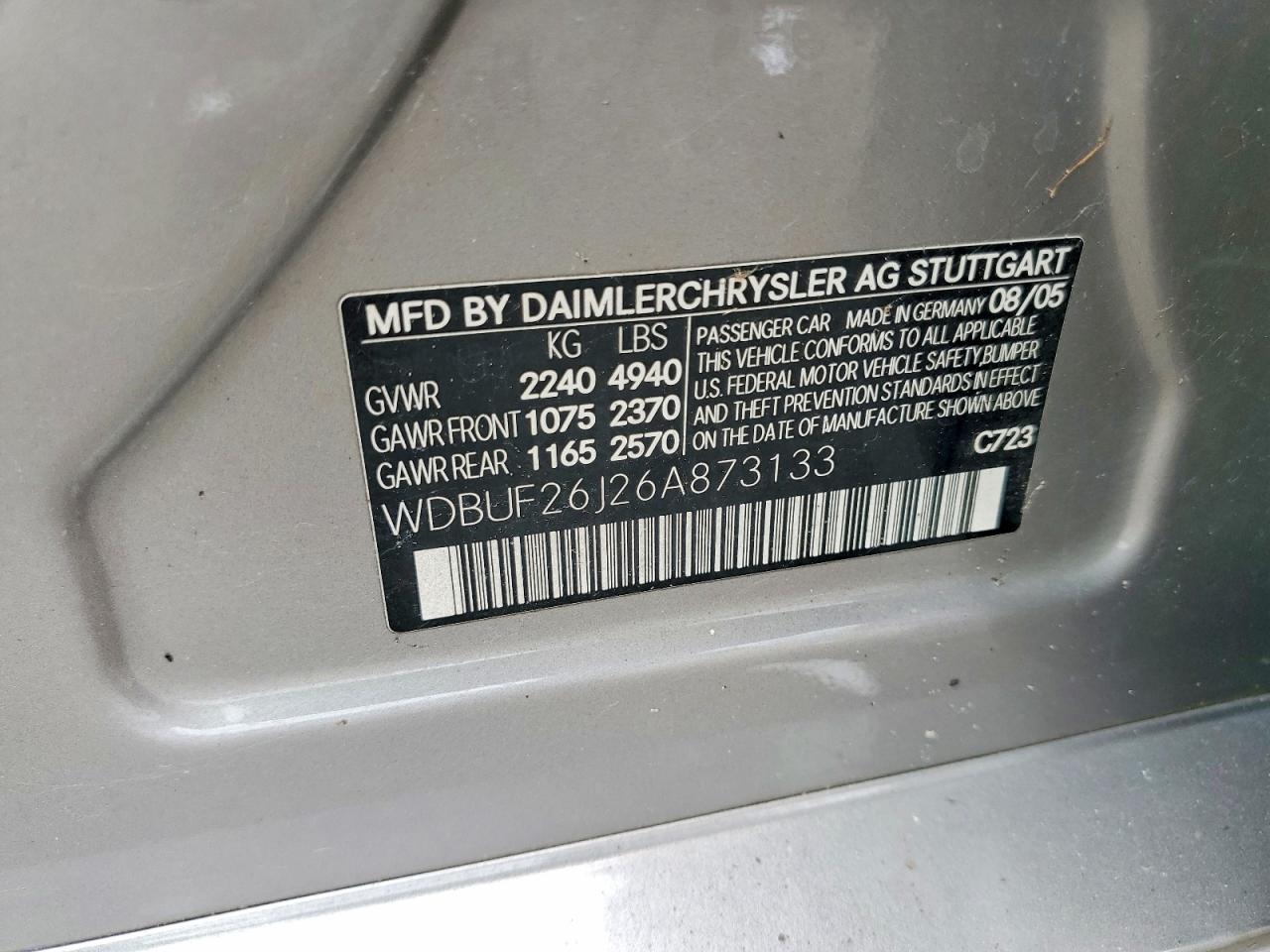 2006 MERCEDES-BENZ E-Class