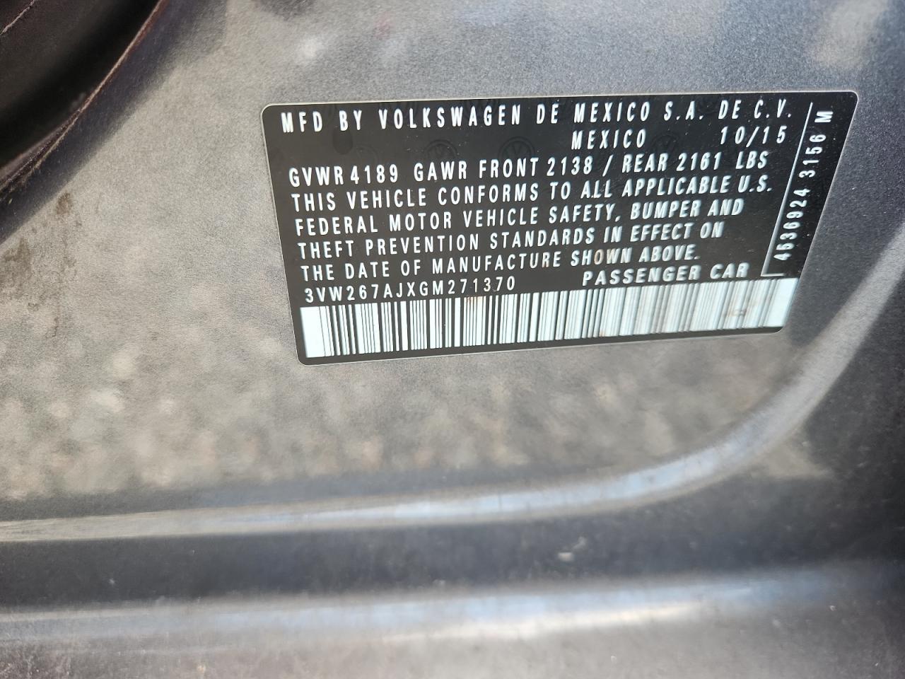 2016 VOLKSWAGEN JETTA