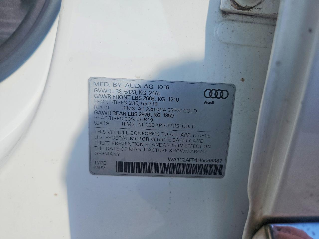 2017 AUDI Q5