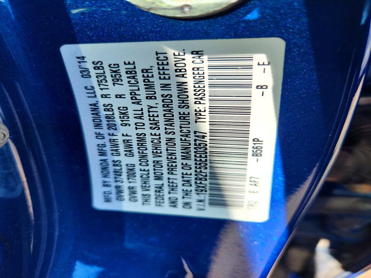 2014 HONDA CIVIC