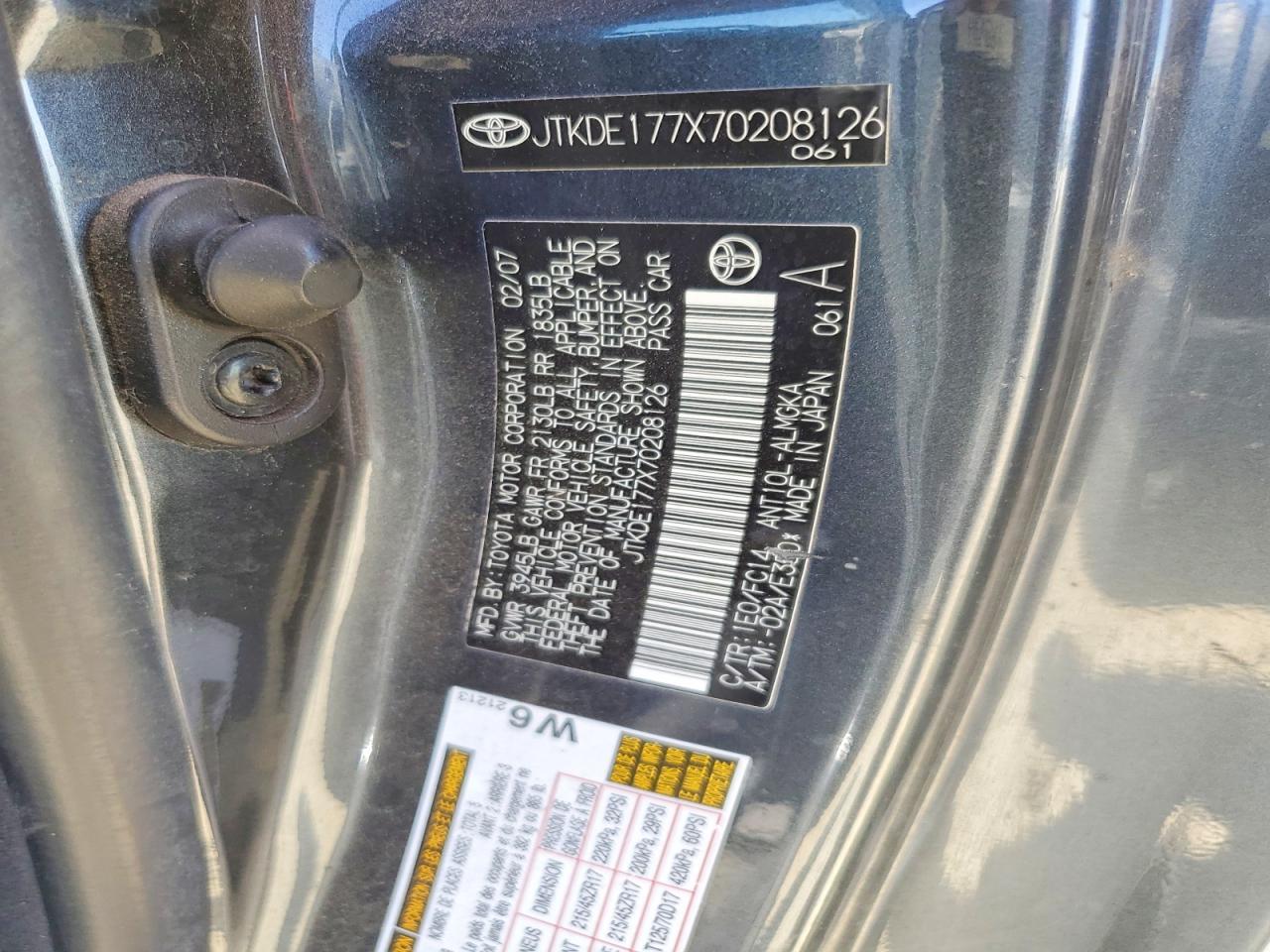 2007 SCION TC