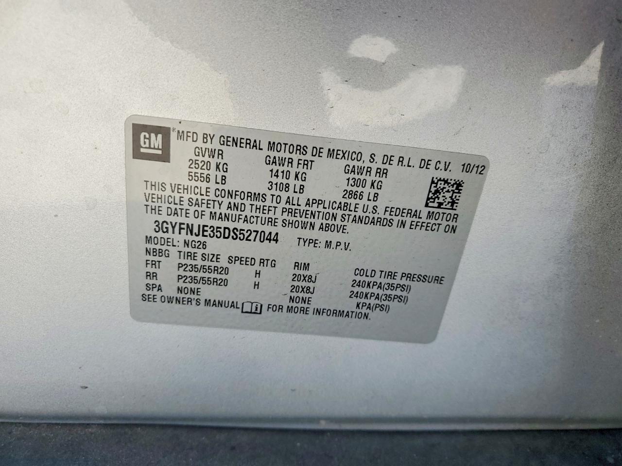 2013 CADILLAC SRX