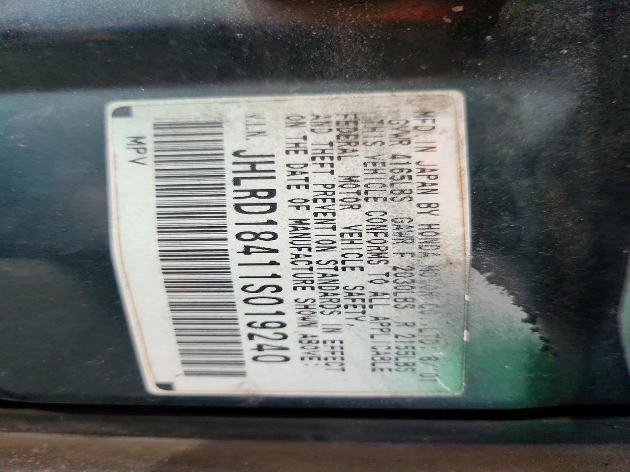 2001 HONDA CR-V