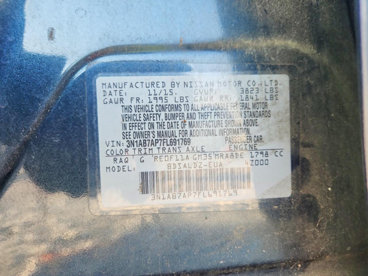 2015 NISSAN SENTRA