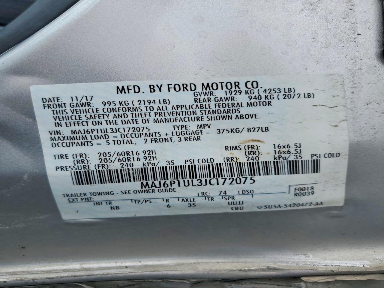 2018 FORD EcoSport