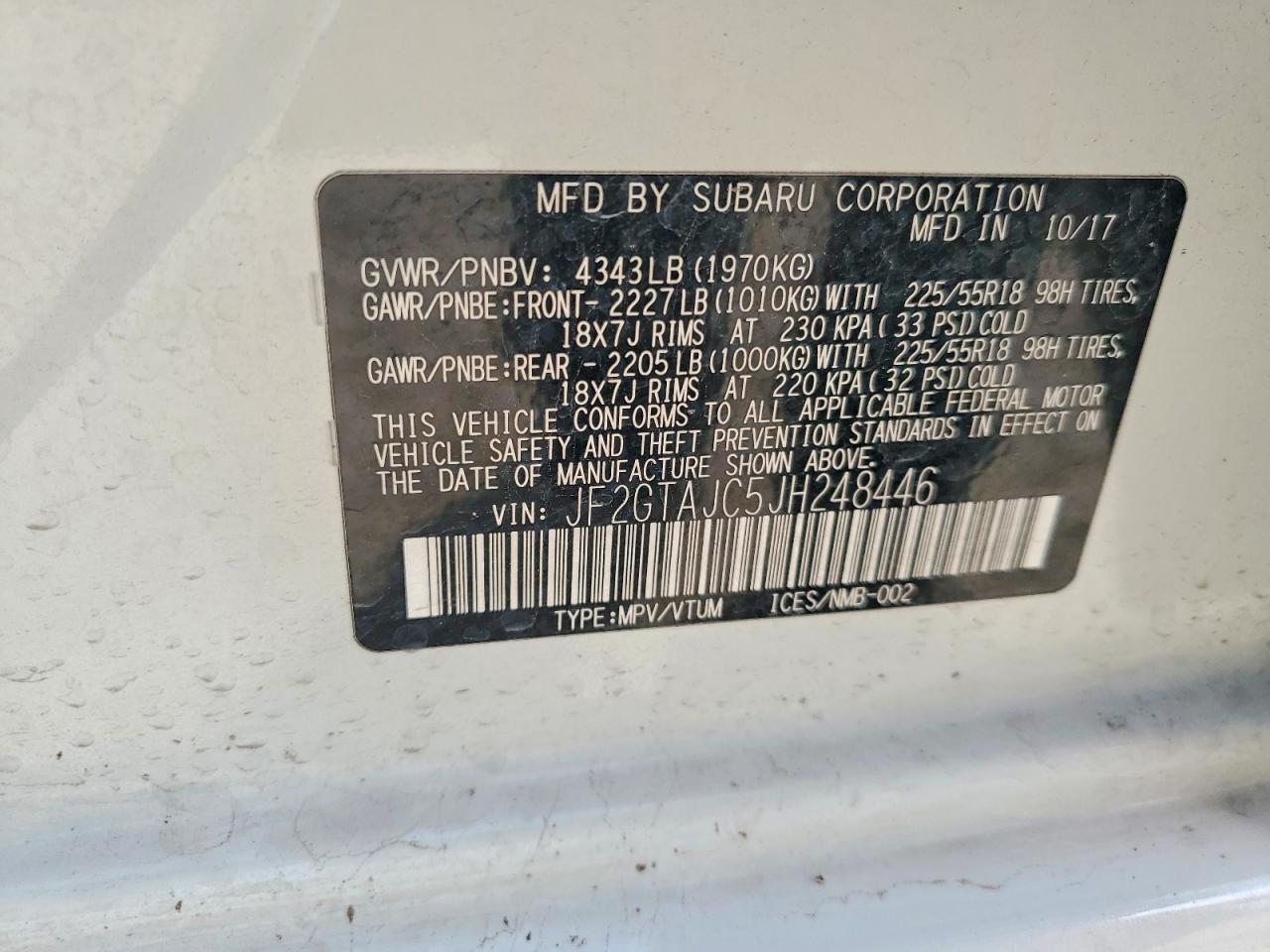 2018 SUBARU Crosstrek