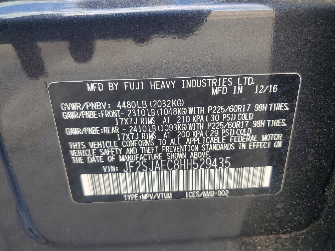 2017 SUBARU FORESTER