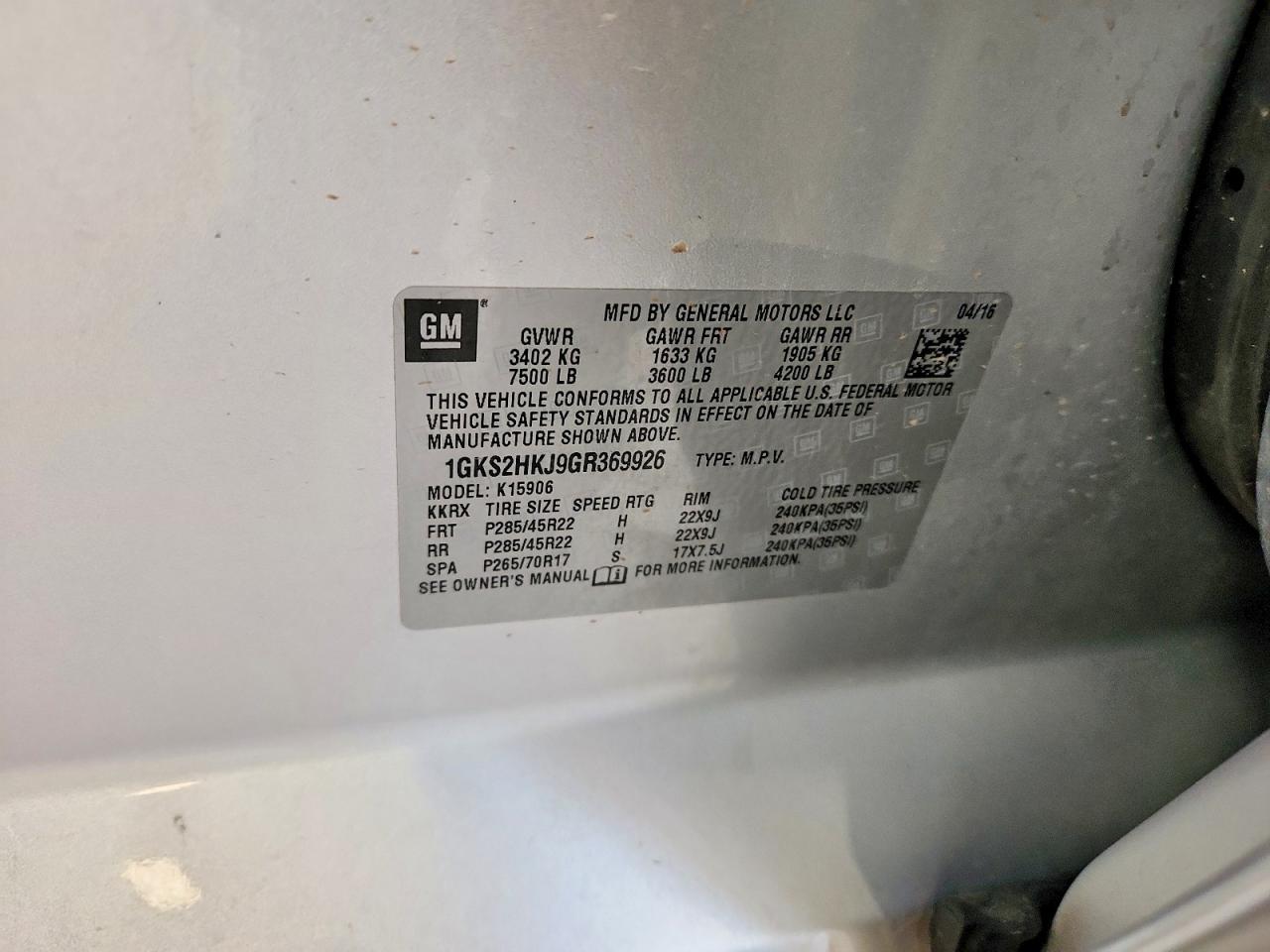 2016 GMC Yukon XL