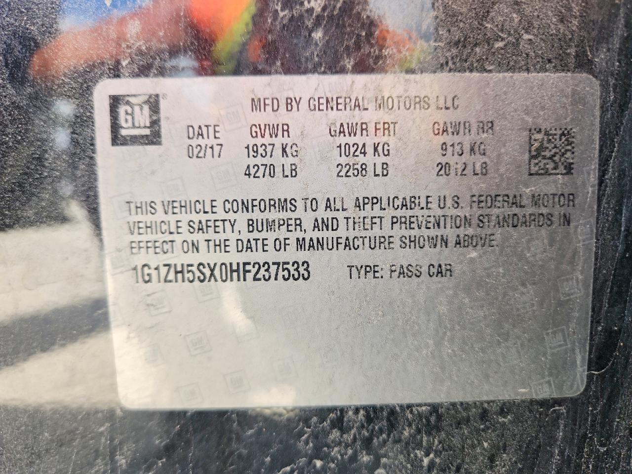 2017 CHEVROLET MALIBU