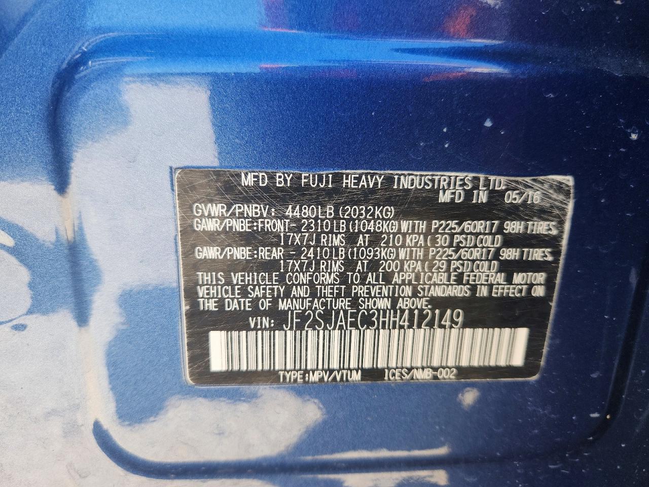 2017 SUBARU FORESTER