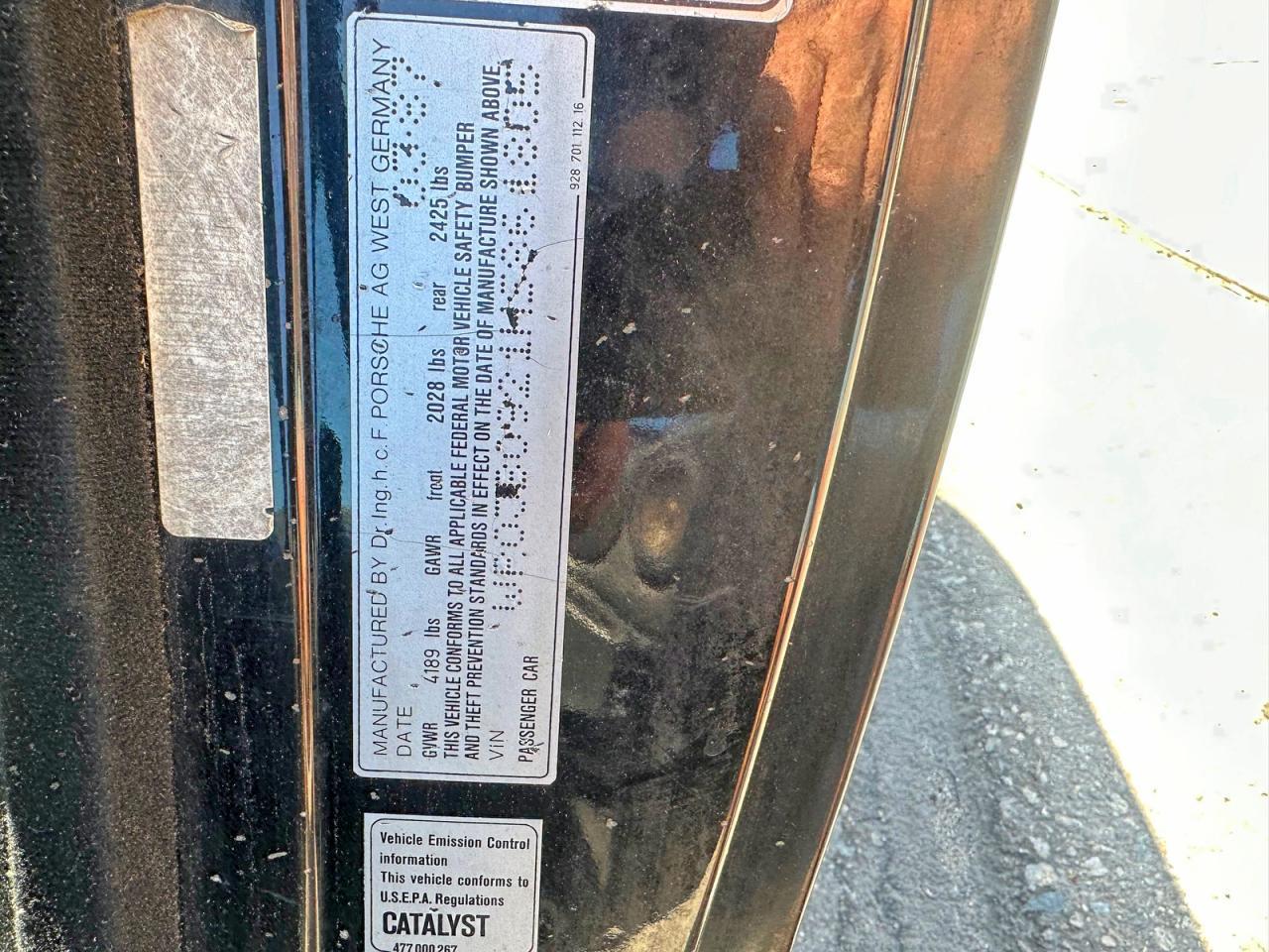 1987 PORSCHE 928